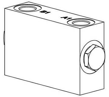 Bloc clapet piloté double